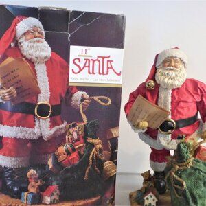 1993 International Silver Company 11" SANTA TABLE PIECE Fabric Mache Cast Resin